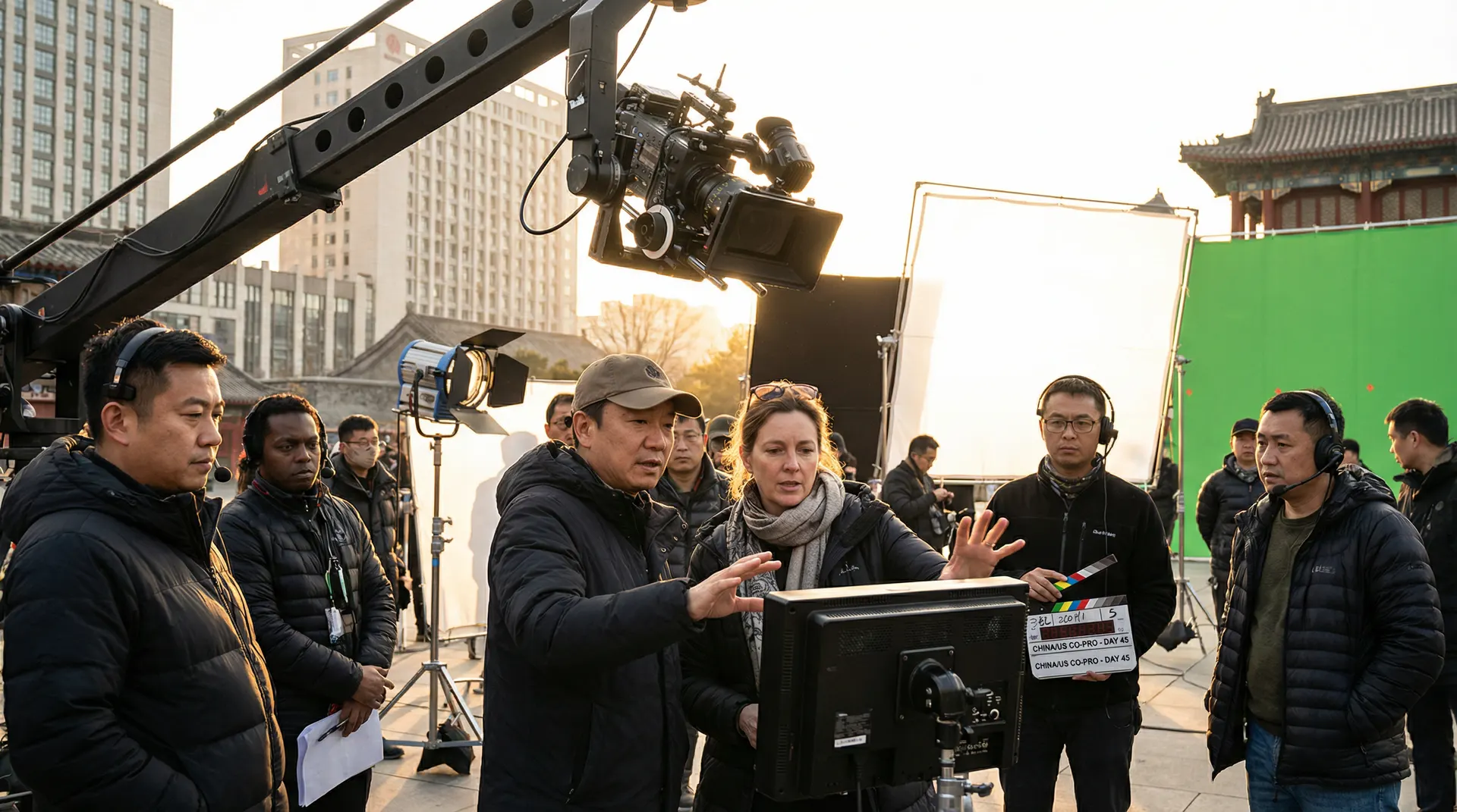 萝莉岛与国际影视团队合作拍摄现场